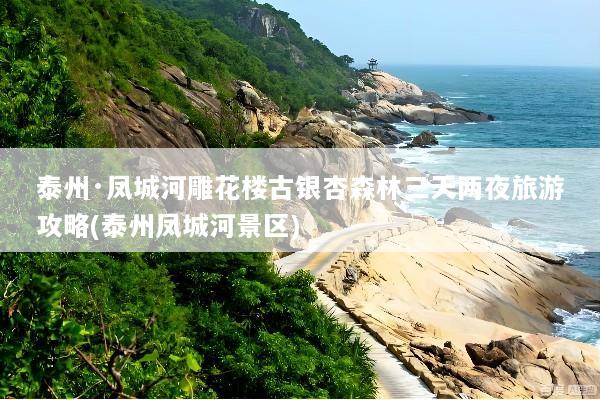 泰州·凤城河雕花楼古银杏森林三天两夜旅游攻略(泰州凤城河景区)